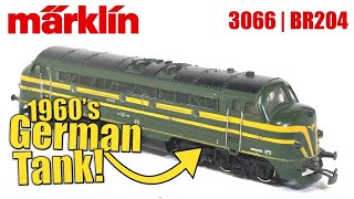 1960s German TANK Märklin vintage allmetal Nohab BR204 Diesel Locomotive  Model Railway Review [upl. by Beuthel]