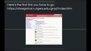 Rutgers University Course Registration Tutorial [upl. by Ghiselin]