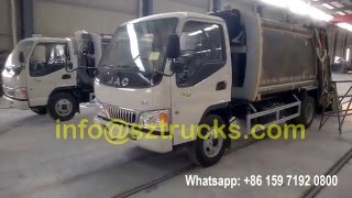 JAC 4CBM Garbage Compactor Truck under production in factory plant [upl. by Siulegroj]