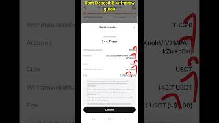 Usdt deposit withdraw guide CryptoDeposits WithdrawUSDT USDTWallet CryptocurrencyTips [upl. by Aiouqahs977]