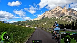 40 minute MTB Indoor Cycling Workout Sankt Kassian Dolomites Italy Garmin 4K Video [upl. by Doowle]