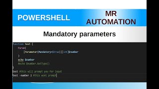 PowerShell  Mandatory Parameter [upl. by Kristine352]