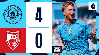 HIGHLIGHTS Man City 40 Bournemouth  Gundogan Foden De Bruyne and Lerma OG Goals [upl. by Ardel]