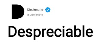 Despreciable Significado En Español [upl. by Ekez]