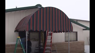 Dome Awning Canopy Construction made from Acrylic Fabric [upl. by Lambert]