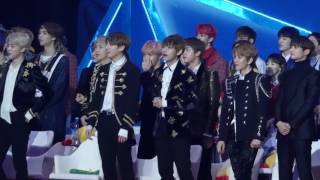 GDA 2017 BTS reaction to Rainism 170114 [upl. by Lambert]