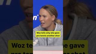 Caroline Wozniacki at 2023 US Open on return to pro tennis after three years away 🎥 USTASNTV [upl. by Malonis]