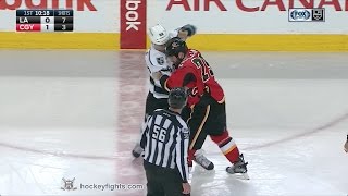 Jarome Iginla vs Deryk Engelland Mar 29 2017 [upl. by Alene]