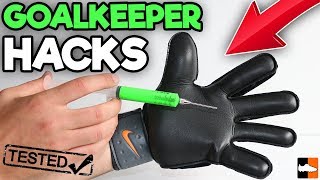 Goalkeeper Hacks Tested 🧤⚽ How To Make Your Gloves UltraSticky [upl. by Laroy916]