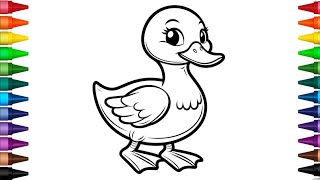 Duck Drawing Easy  Easy Duck Drawing Step By Step  Duck [upl. by Thurstan]