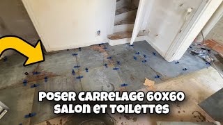 Comment on peut poser Carrelage du sol 60x60  Poser carrelage intérieur  Poser carrelage [upl. by Delmore]