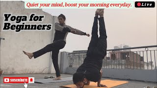 Daily Morning Yoga Class for Beginners  Full body stretching Yoga  Kataria fit  At  Home [upl. by Xantha390]