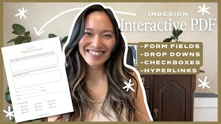 How to create a digitally fillable PDF in InDesign  Perfect for Worksheets Forms Contracts [upl. by Lemahs]