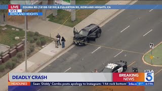 Pedestrian fatally struck by SUV in Rowland Heights area [upl. by Cowan532]