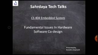 Mod 2 Fundamental issues in hardware software co design [upl. by Pelagias]