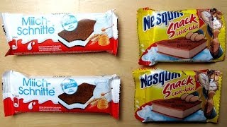 Ferrero Milchschnitte vs Nestlé Nesquik Snack Cacao [upl. by Pinchas]