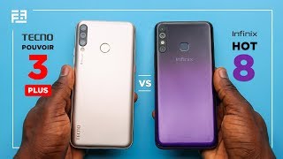 Infinix Hot 8 vs TECNO Pouvoir 3 Plus  Detailed Comparison Review [upl. by Oirobil]