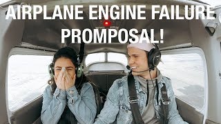 MOST UNIQUE PROMPOSAL EVER AIRPLANE ENGINE FAILURE PROMPOSAL [upl. by Teriann]