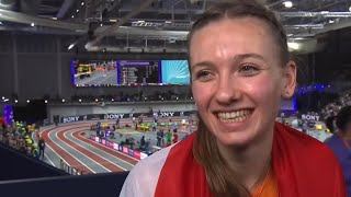 Femke Bol Lieke Klaver Glasgow final world record 400m [upl. by Nanete]