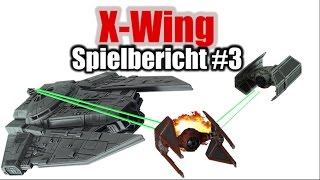 Star Wars XWing Spielbericht 3 Darth VaderVT49 vs TIE Interceptor Swarm [upl. by Auqenaj]