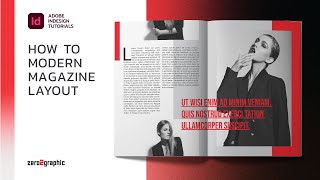 How to Basic Create Modern Magazine Design in Adobe Indesign CC [upl. by Von]