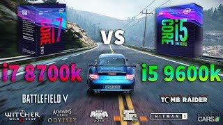 i5 9600k vs i7 8700k Test in 8 Games [upl. by Hniht107]