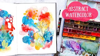 Abstract Art Journaling with Watercolor amp Mixed Media [upl. by Sutit]