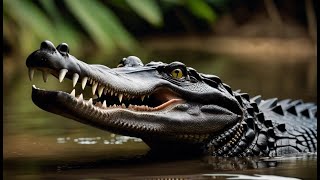 The Black Caiman Crocodile of the Amazon Rainforest [upl. by Beck]