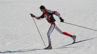 Cross or X Country Skiing Basics of Diagonal Stride [upl. by Nesahc]