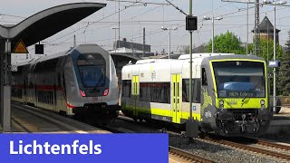 Bahnhof Lichtenfels DBCargo agilis mit BR650 IC2 IC2068 Saaletal Jena➡️Karlsruhe mit BR147 [upl. by Ianaj987]