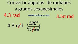 ¿Cómo convertir Radianes a Grados sexagesimales [upl. by Lisan]