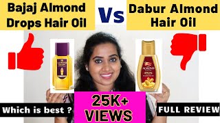 🔴 Bajaj Almond Drops Hair Oil VS Dabur Almond Hair Oil  Which is best  Full Review in Hindi [upl. by Naus]