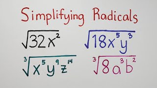 Simplifying Radicals  Grade 9 Math [upl. by Hickie]