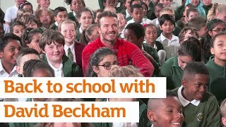 David Beckham returns to his primary school with Sainsburys  Active Kids  Sainsburys [upl. by Tillio831]