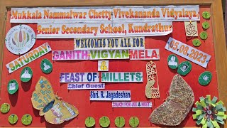 Mukkala Nammalwar Chetty Vivekananda Vidyalaya SchoolGANITH VIGYAN MELAFEAST OF MILLETSKundrathur [upl. by Eerahc]