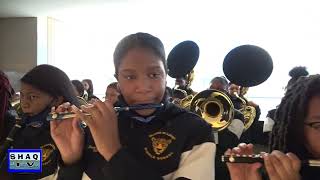 Levey Middle School Marching Jaguar Band Perform  Omega PSI PHI Frat INC Talented Tenth District [upl. by Analaj981]