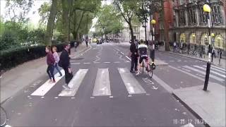 Angry Pedestrian Blocks Cyclist As He Races Through Zebra Crossing [upl. by Lovato735]