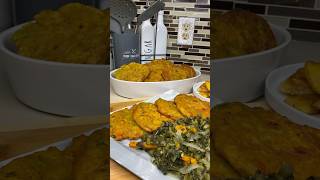 Saltfish Fritters With Steamed Callaloo And Fried Ripe Plantains explore dinner jamaican [upl. by Silevi778]