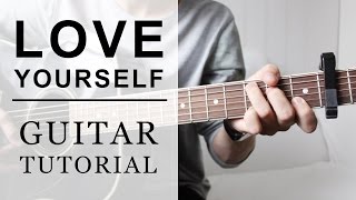 Justin Bieber  Love Yourself FAST Guitar Tutorial  EASY Chords [upl. by Hanoj54]