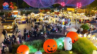 4K 2021 Happy Halloween GHOST GROUND PARTY GWANGGYO Alleyway Lake Park Near by Seoul Korea [upl. by Frederique836]