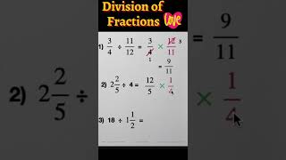 DIVISION OF FRACTIONS💯👌 [upl. by Ttegirb]