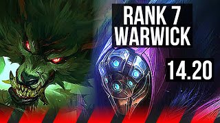 WARWICK vs JAX TOP  Rank 7 Warwick 500 games  KR Grandmaster  1420 [upl. by Ydnih]