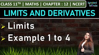 Class 11th Maths  Limits  Example 1 to 4  Chapter 12 Limits amp Derivatives  NCERT [upl. by Faith33]