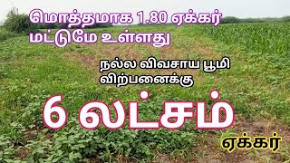 6 லட்சம் ஏக்கர் மொத்தமாக 180 ஏக்கர் விவசாய நிலம் விற்பனைக்கு உள்ளது Agriland for Sale GK Housing [upl. by Parrish487]