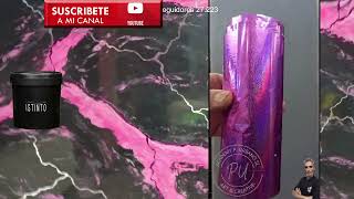 Aplicacion Damasco Gris Medio con Metalico Cromado Malva  Tutorial [upl. by Geoffry]