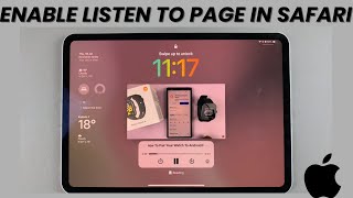 How To Enable Listen To Page In Safari Browser On iPad [upl. by Nod]