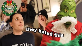 I dressed up as The Grinch and surprised my friends  VLOGMAS DAY 2 [upl. by Ecidnak]