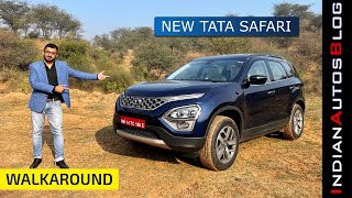 New Tata Safari First Look Walkaround  IndianAutosBlog [upl. by Haziza72]