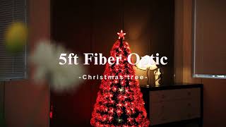 2024 SINTEAN Christmas Tree  Mustsee 5ft Prelit Fiber Optic Christmas Tree christmas xmas [upl. by Ijies]