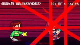 BF VS CHARA KNIFE FIGHT HEALTH BARS AND MY EFFECTS  Chinos Animated • Thierry Productions [upl. by Tiff]